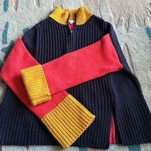 Victor Alfaro colorblock zip sweater.